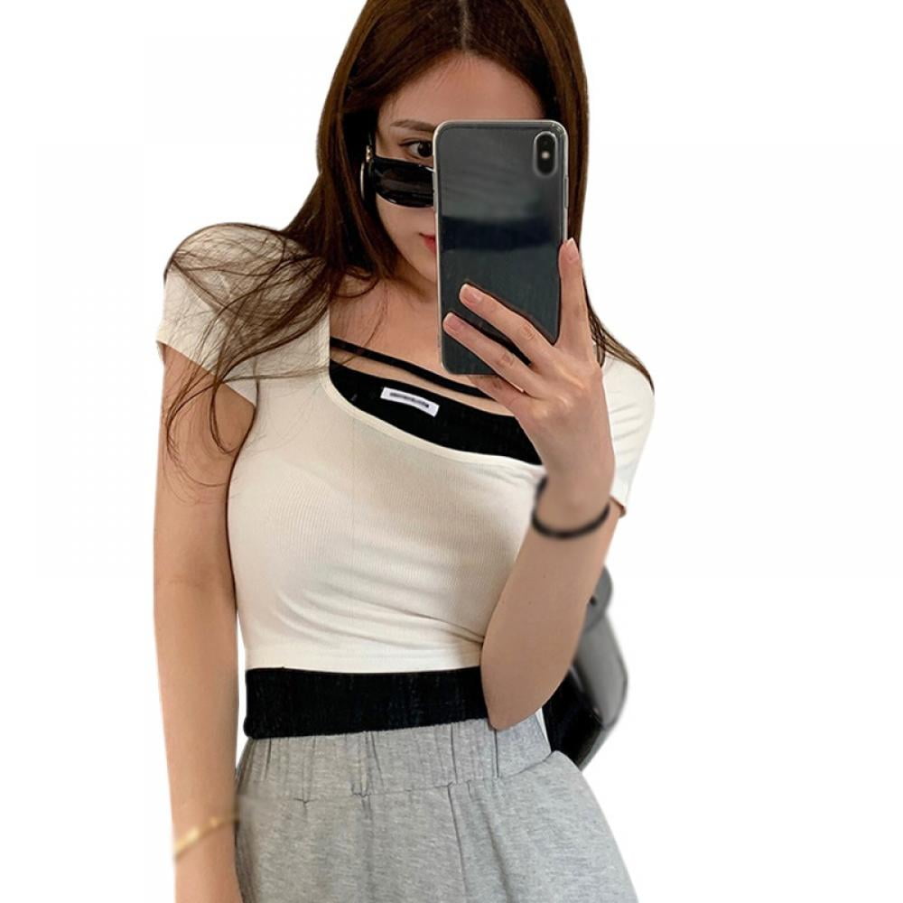two piece knitted shirt top with belt